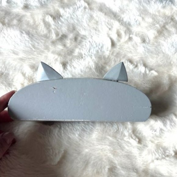 Wooden Kitty Cat Eye Glass Holder Vintage - Picture 6 of 11